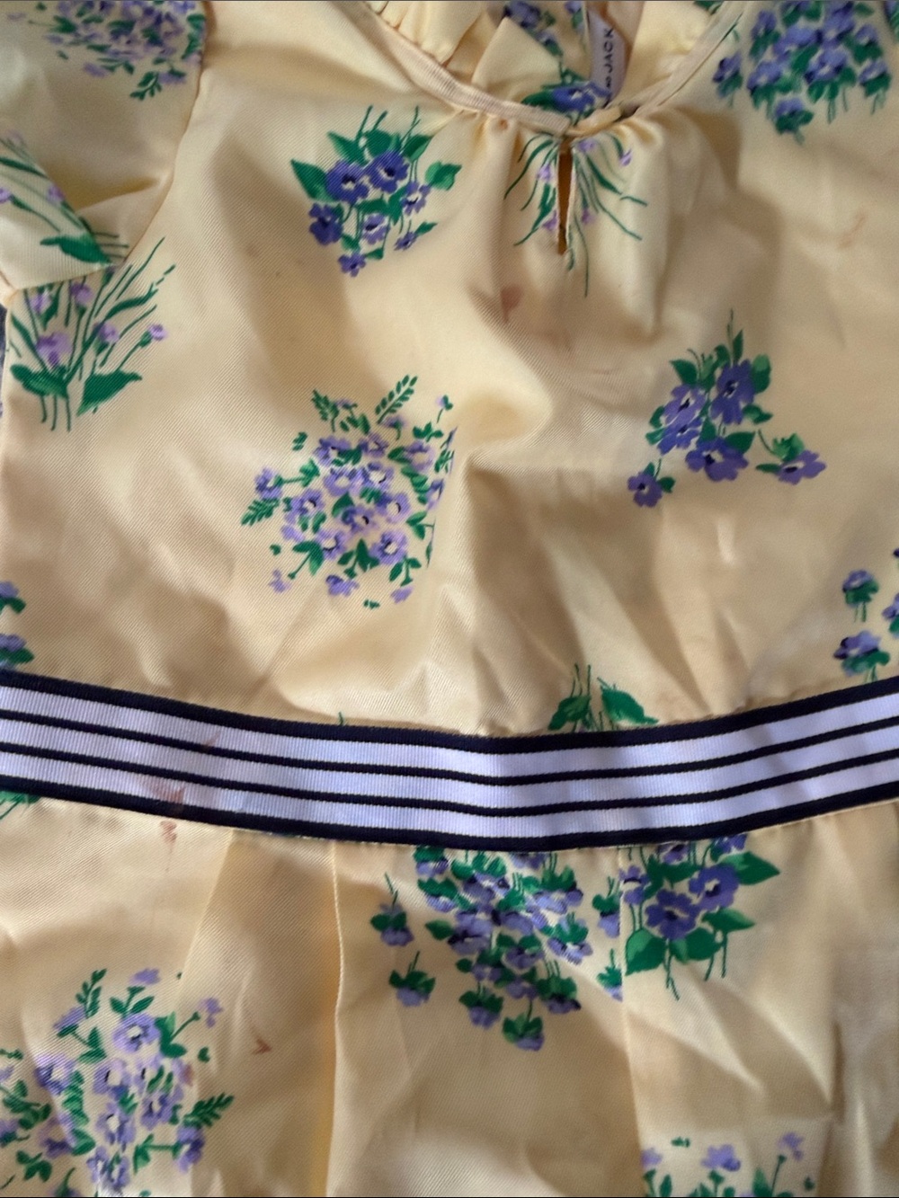Janie & Jack, Absolutely Gorgeous girls Floral Jumpsuit with striped waistband - Picture 4 of 9